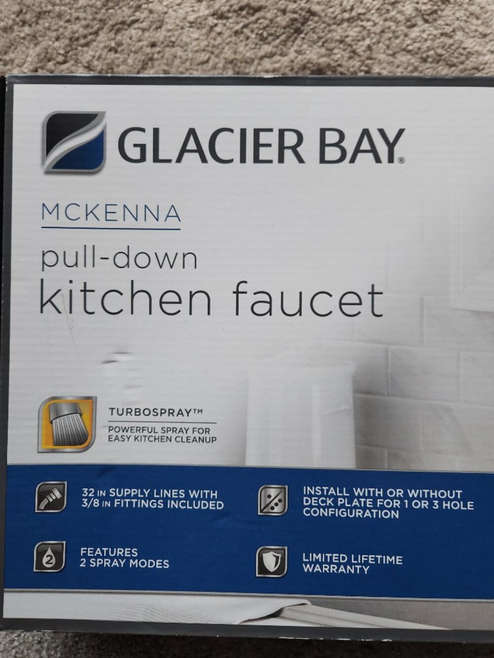 McKenna Single-Handle Pull Down Sprayer Kitchen Faucet in Stainless Steel NIB - Picture 3 of 6
